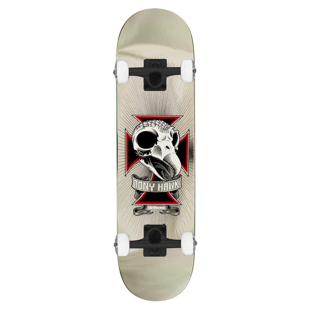 Birdhouse Skull Chrome Skateboard Complete 8.2"