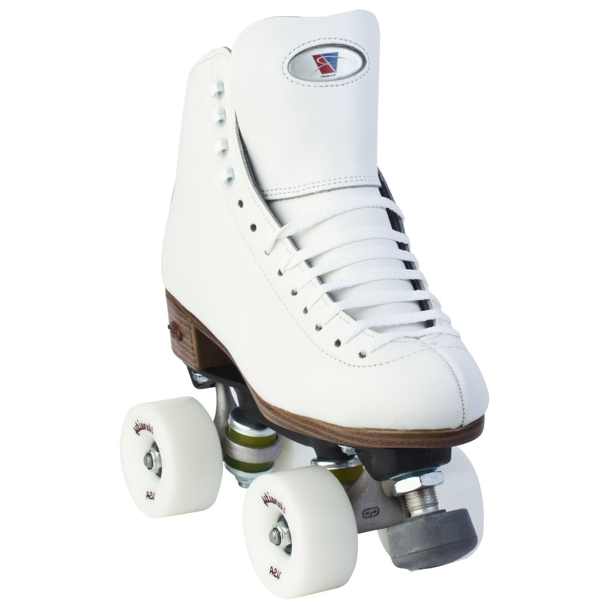 Riedell 120 Raven Roller Skates White w Varsity Wheels
