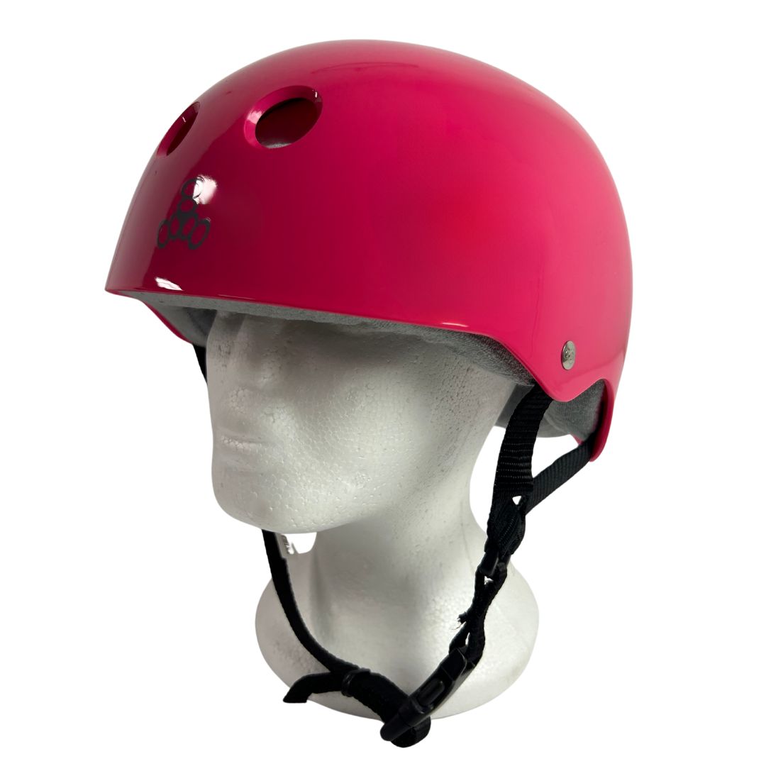Triple 8 Skate Helmet SS Pink Gloss with Grey Liner