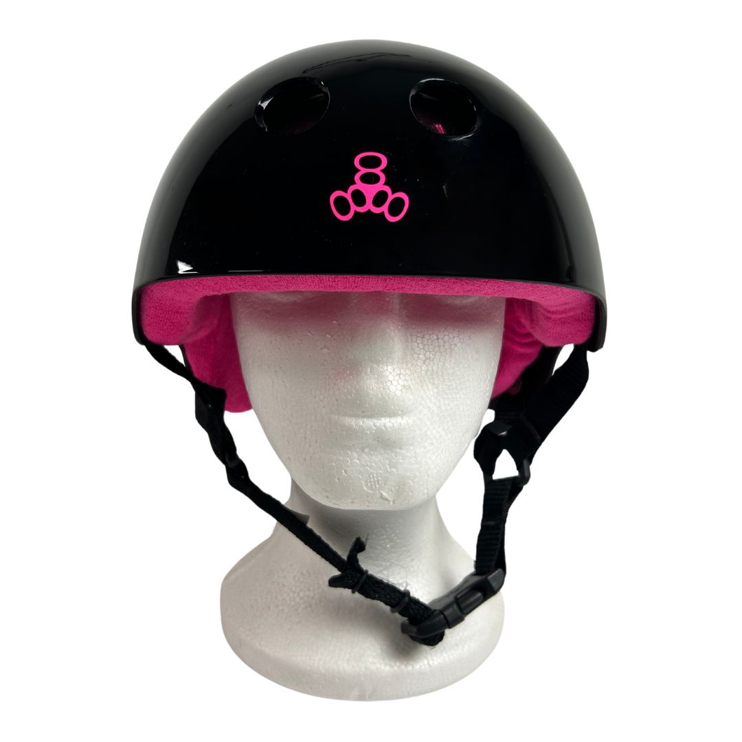 Triple 8 Skate Helmet SS Black w Pink Liner