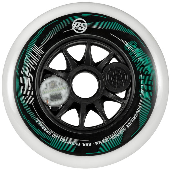 Powerslide Graphix LED White 125 Wheels EACH