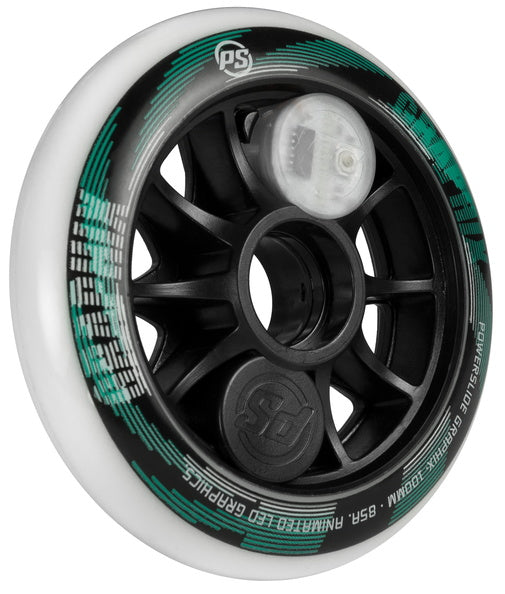 Powerslide Graphix LED White 100 Wheels EACH