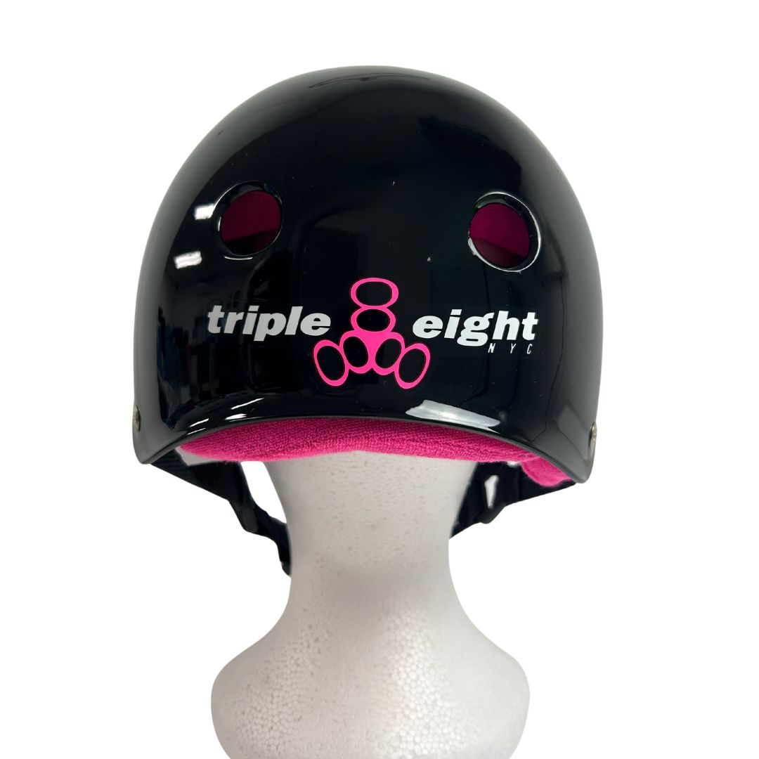 Triple 8 Skate Helmet SS Black w Pink Liner
