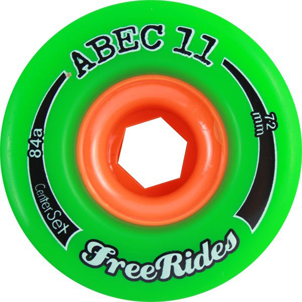 ABEC 11 Wheels Classic Freeride Centre Set 72mm Green 4 Pack