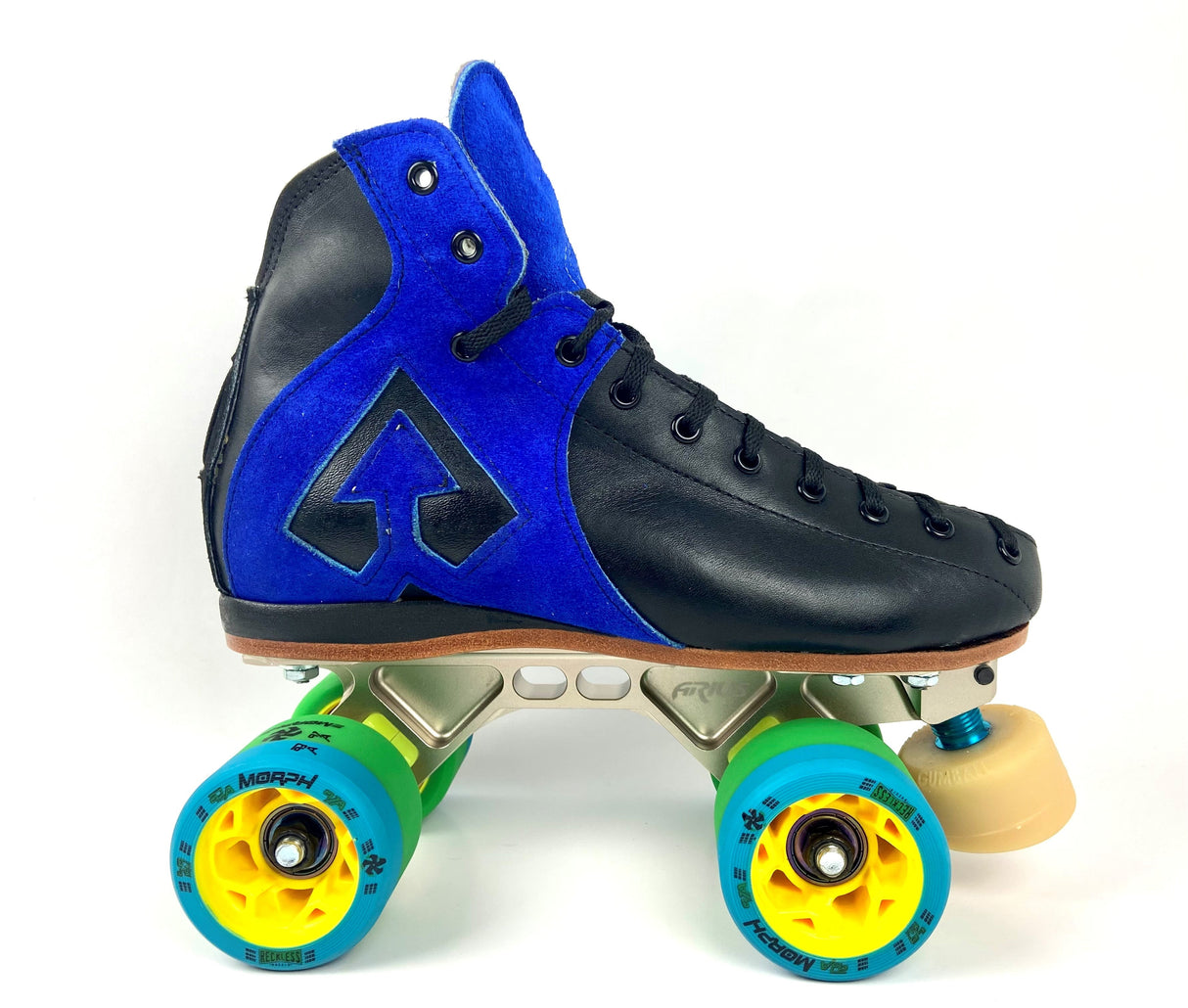 ANTIK AR1 Blue Hurricane Derby Roller Skates w Platinum Arius Plate