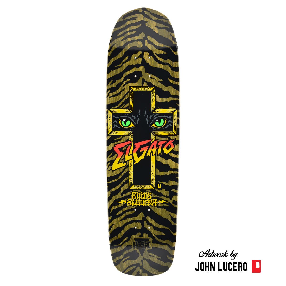 Hosoi Skateboards Cat Eyes Deck– 8.75"x32.75"- Army