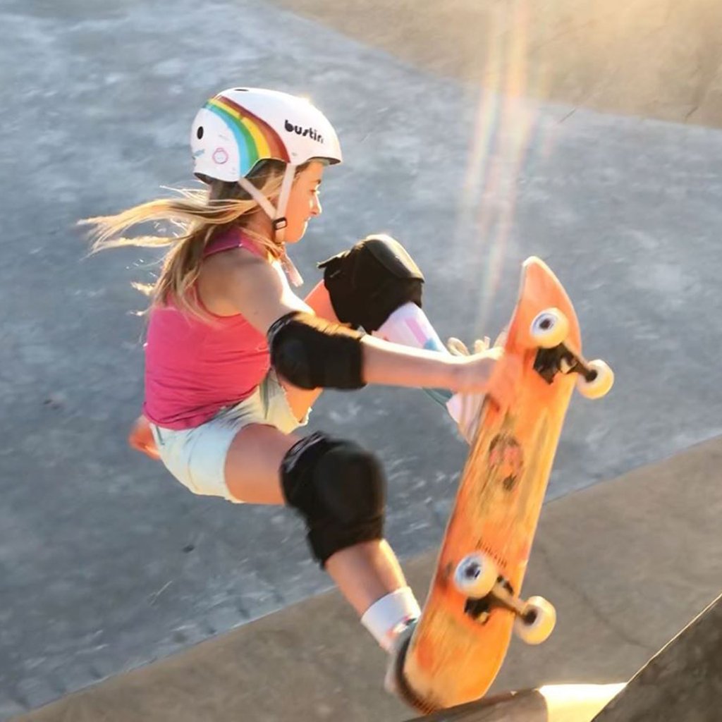 Triple 8 THE Certified Helmet SS Rainbow Sparkle White