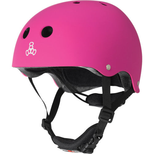 Triple 8 Lil 8 Certified Youth Helmet Neon Pink Matte