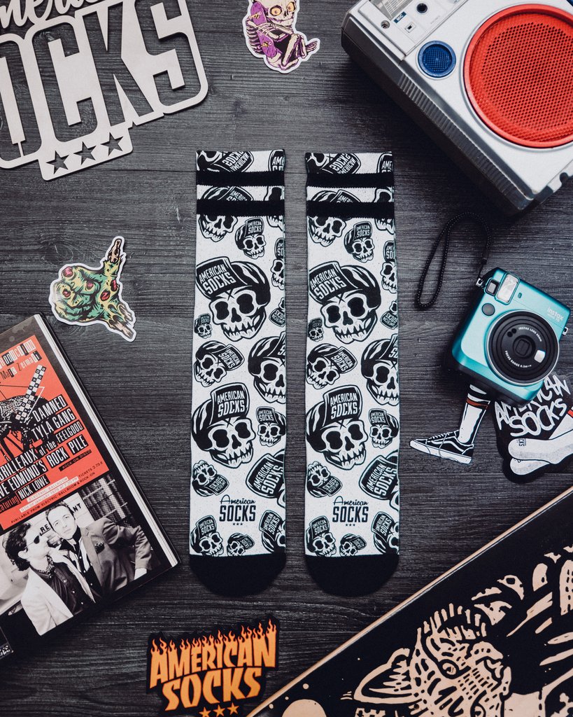 American Socks Signature Skater Skull Mid
