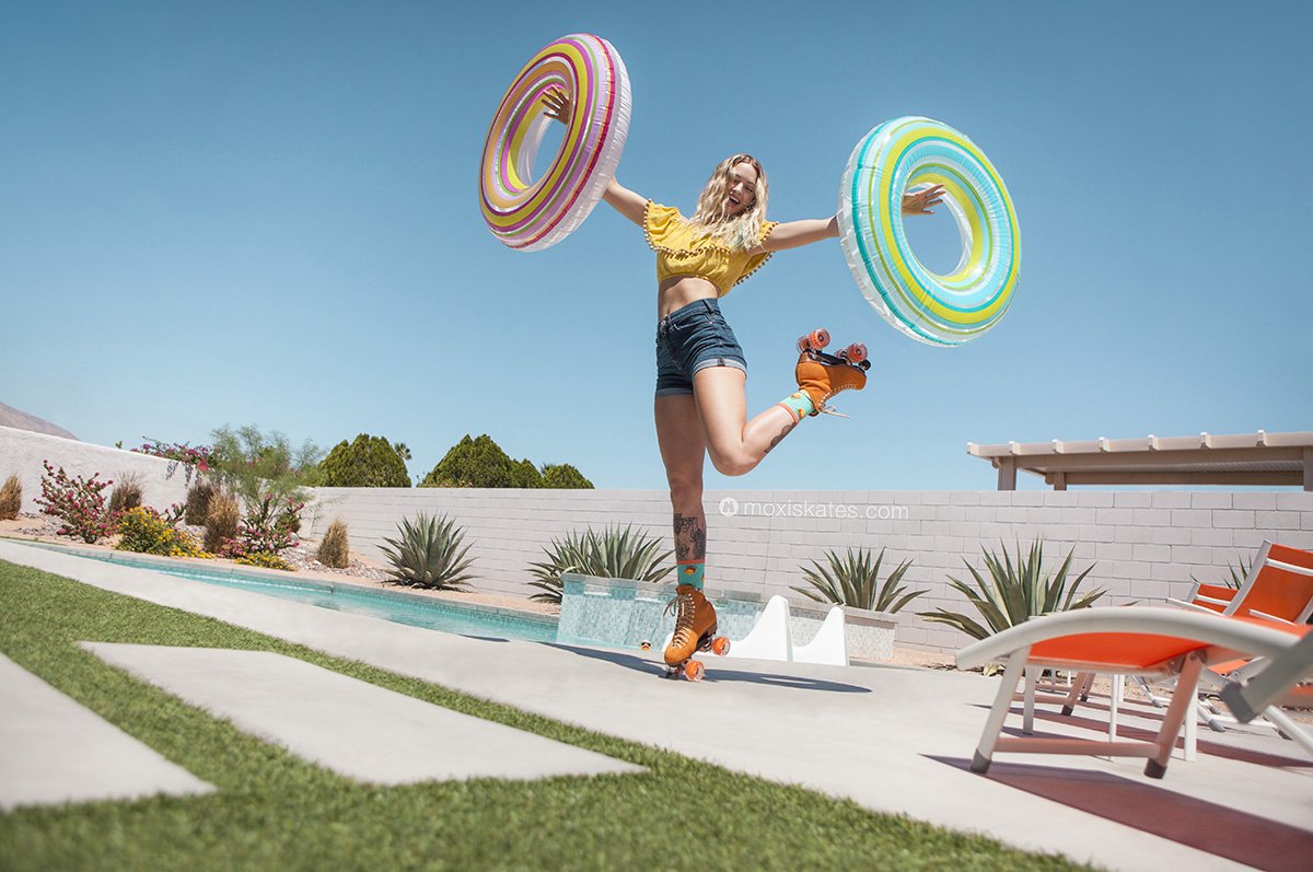 Moxi Lolly Roller Skate Boots Clementine Orange