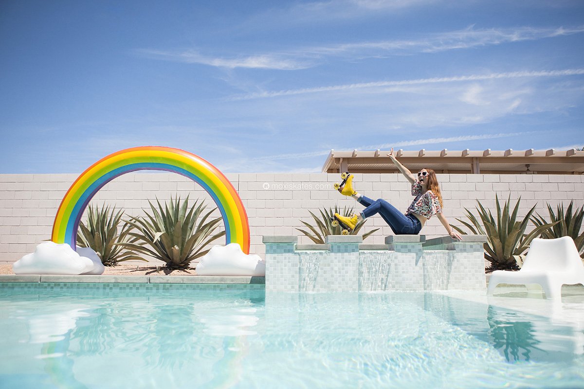 Moxi Lolly Roller Skate Boots Pineapple Yellow