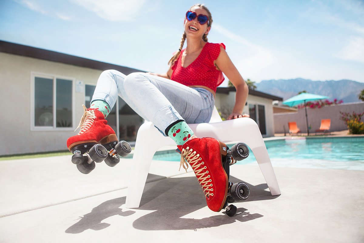 Moxi Lolly Roller Skate Boots Poppy Red