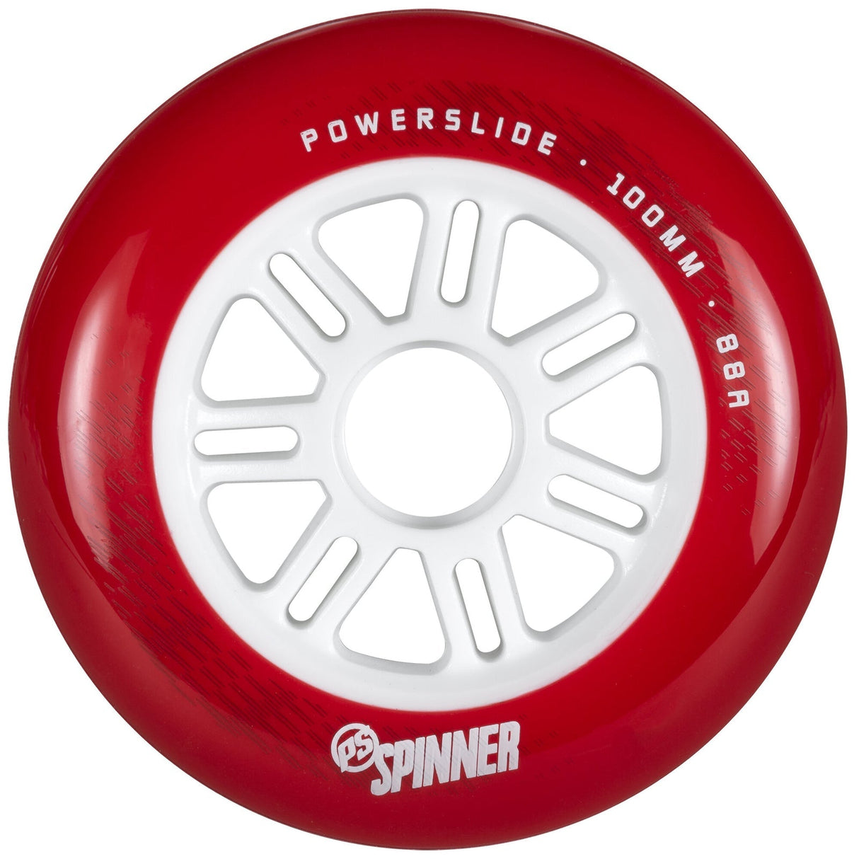 Powerslide Spinner Wheels 100mm 88a Red 3 Pack