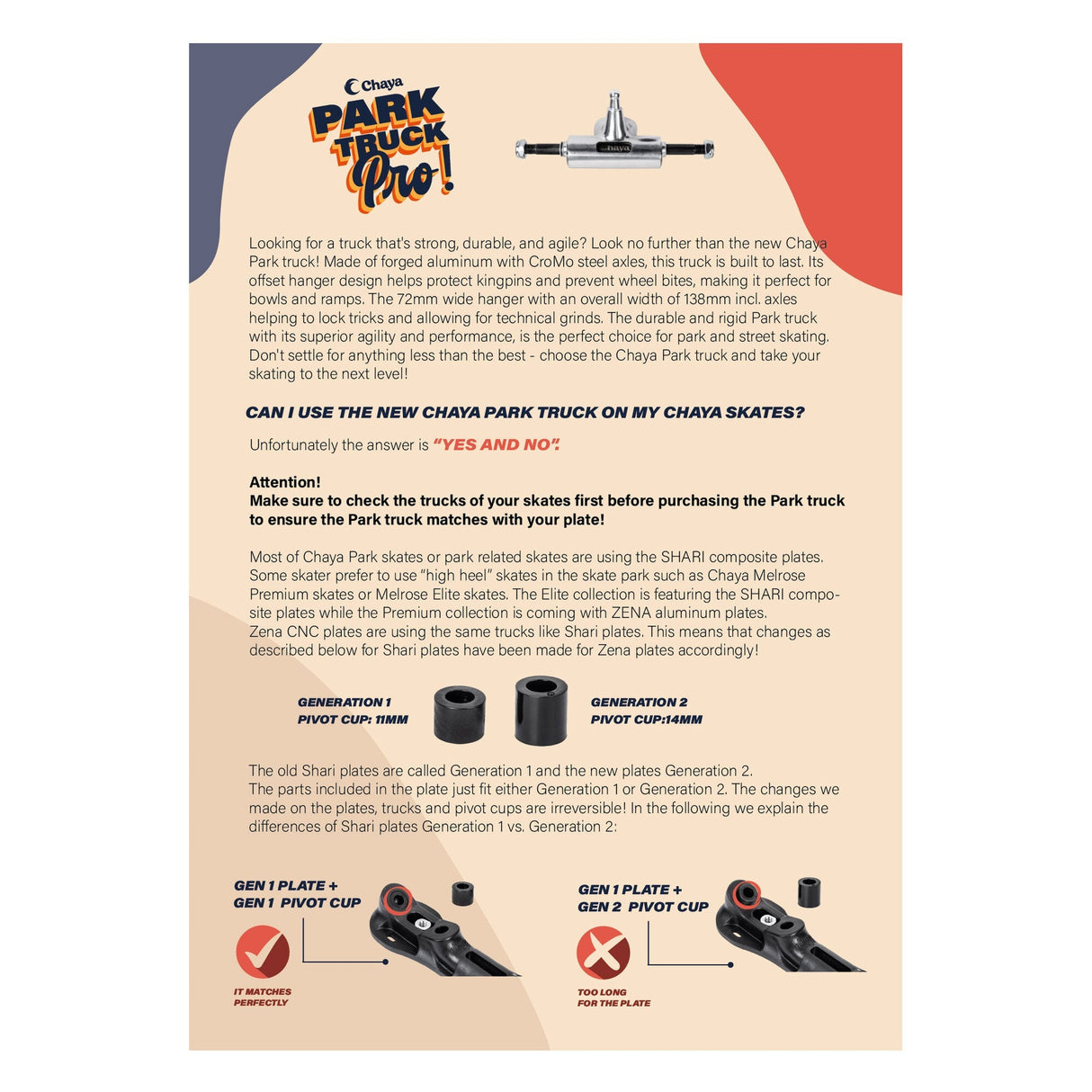 Chaya Pro Park Forged Truck 135mm 4pk