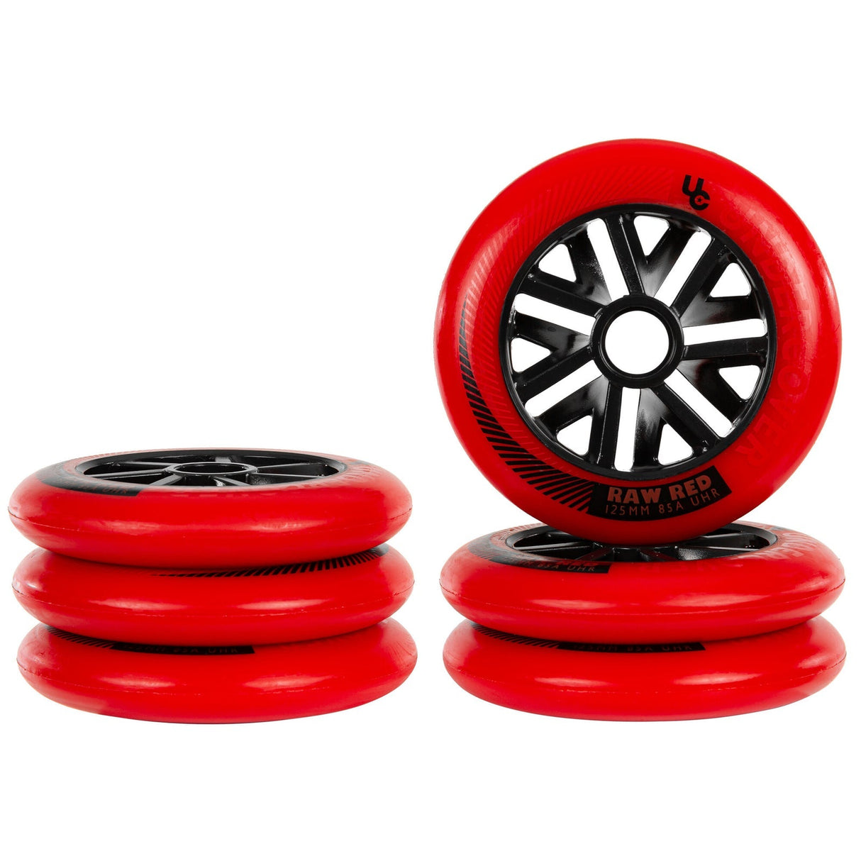 Undercover Raw Wheels 125mm 85a Red 6Pack