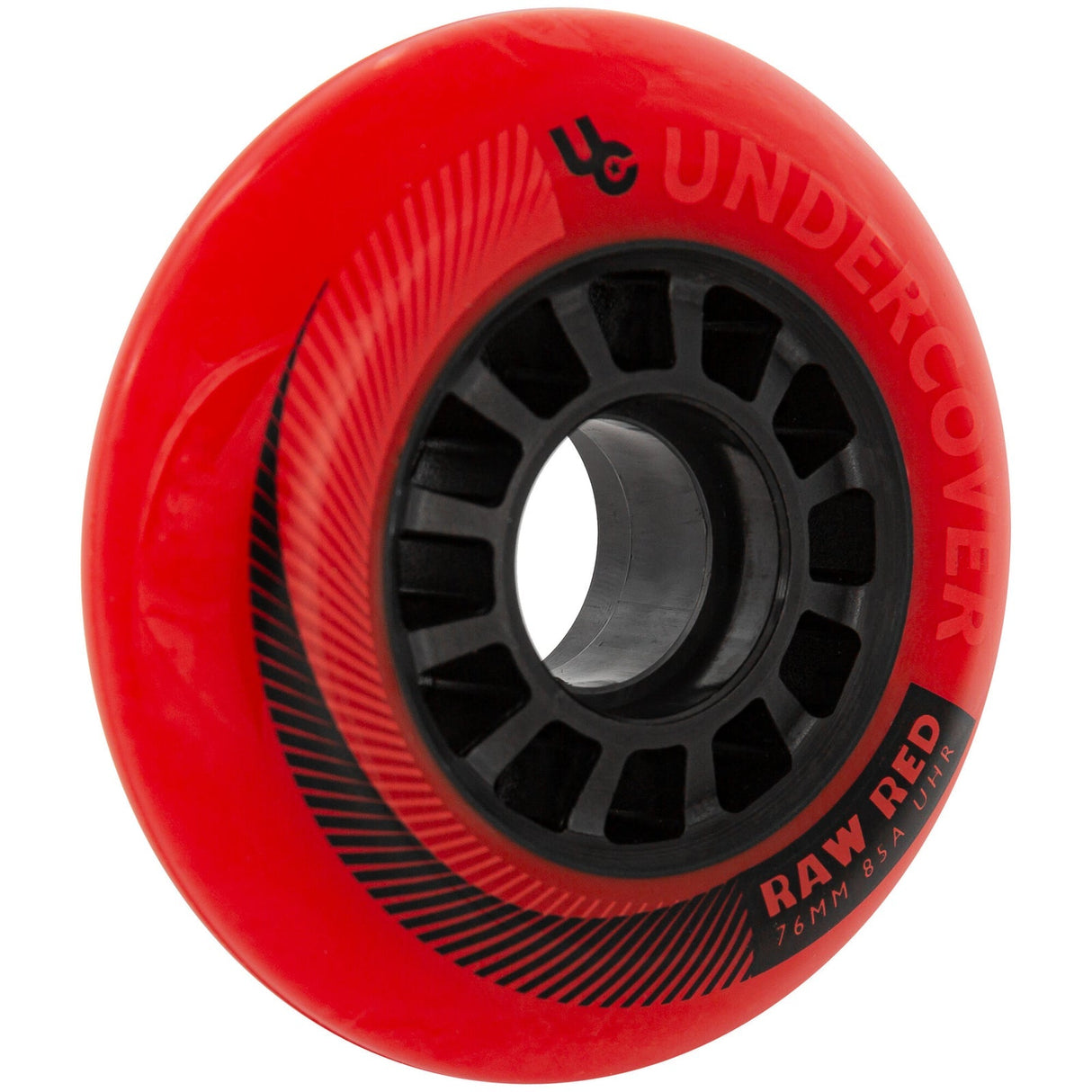 UC Raw Inline Wheels 76mm 85a Red 4 Pack