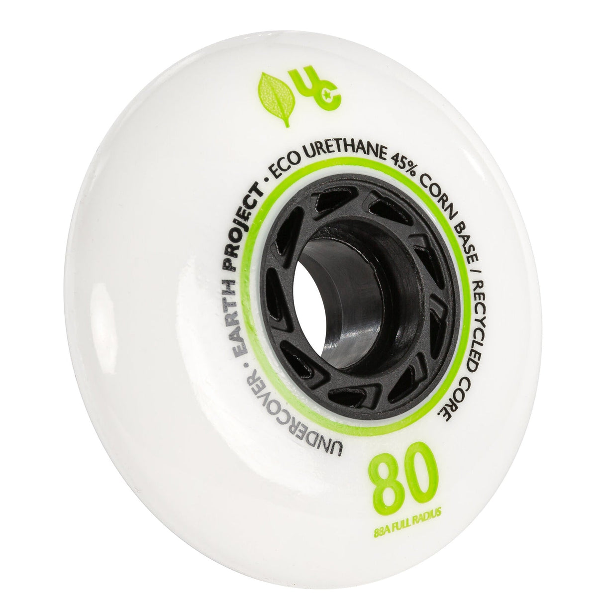 UC Earth Inline Wheels 80mm 88a White 4 Pack