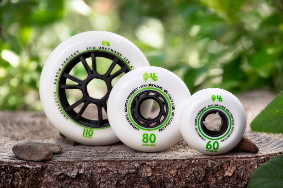 UC Earth Inline Wheels 80mm 88a White 4 Pack