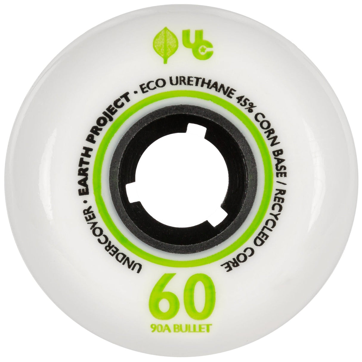 UC Earth Inline Wheels 60mm 90a White 4 Pack