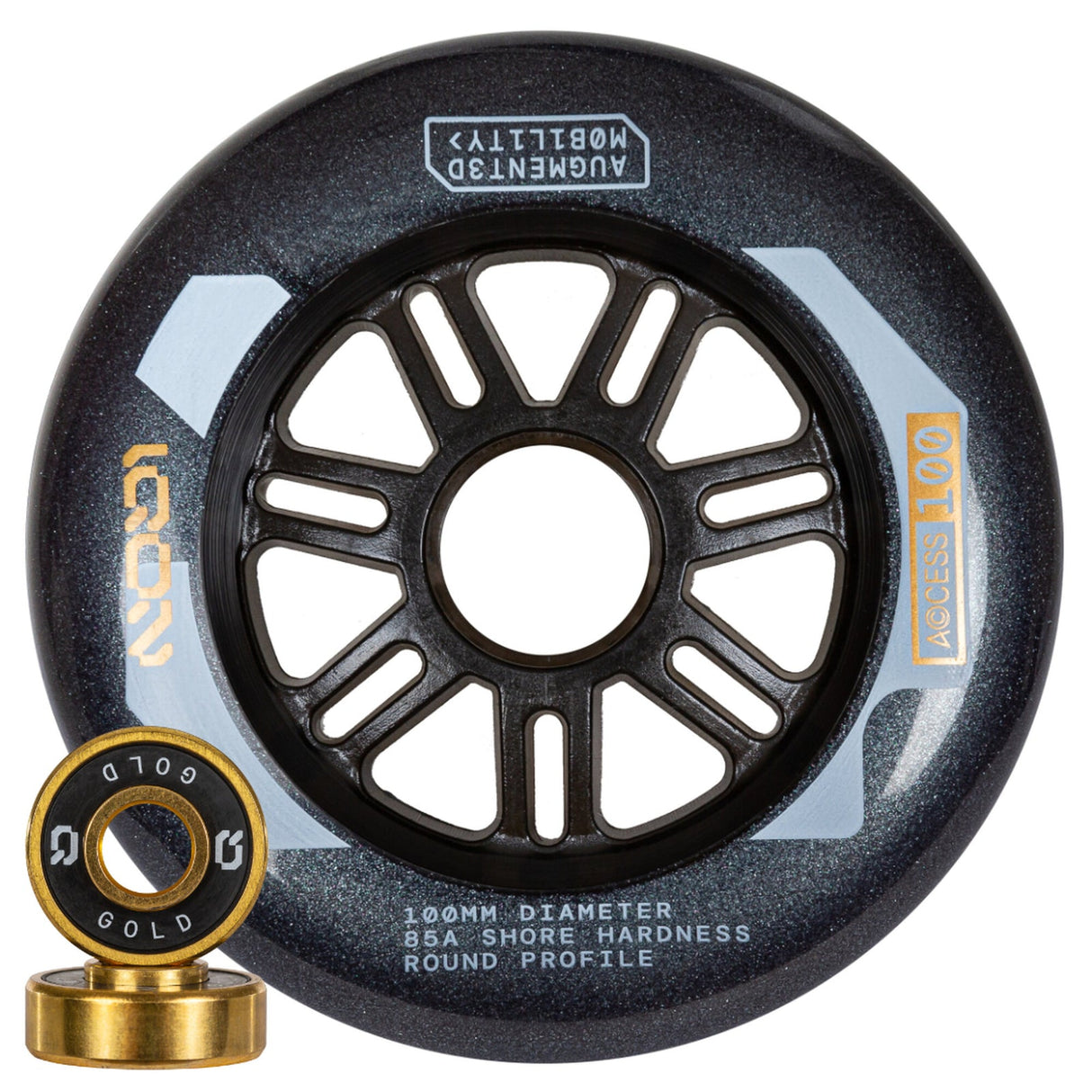 IQON Access COMBO Inline Wheels Dark Grey - 3pack