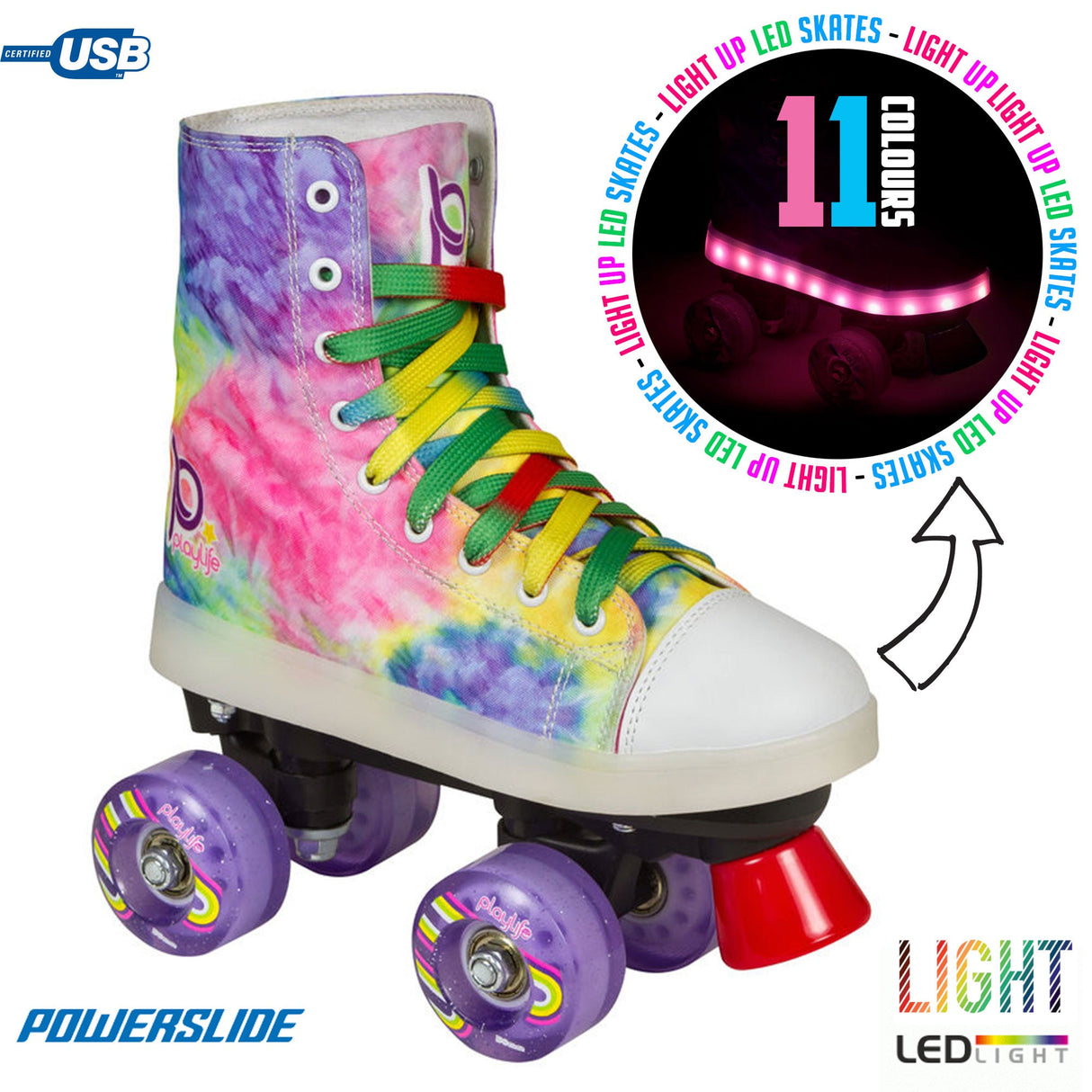 PlayLife Funky LED Kids Roller Skate