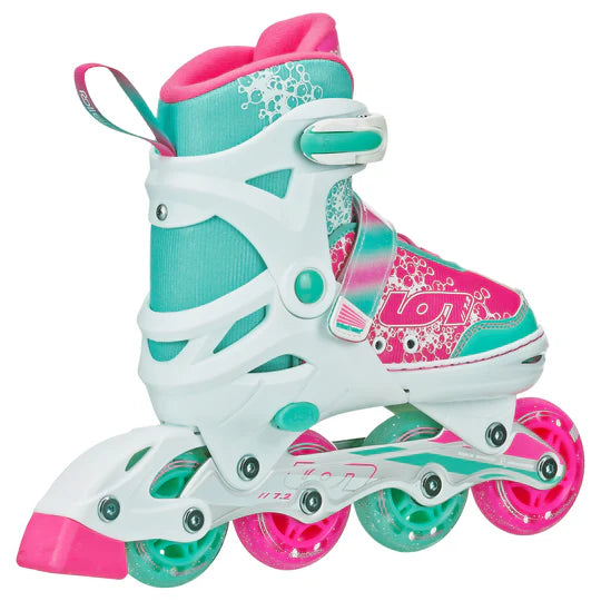 RDS Ion 7.2 White/Pink/Mint Adjustable Inline Skates