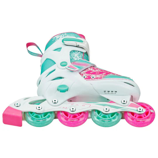 RDS Ion 7.2 White/Pink/Mint Adjustable Inline Skates