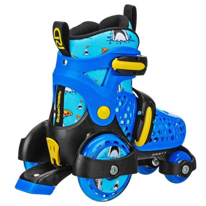 RDS Fun Roll Skate Boys Pizza Shark Adjustable Roller Skates