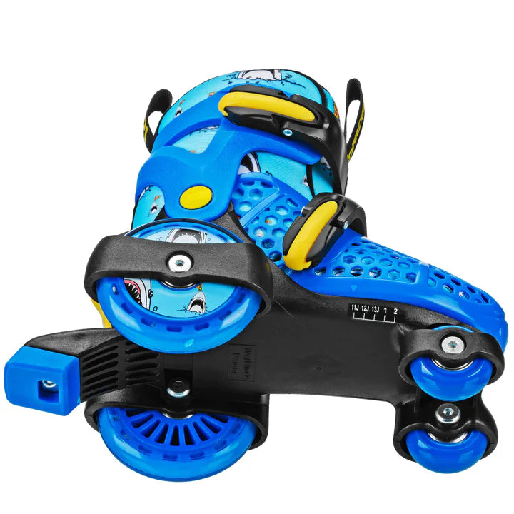 RDS Fun Roll Skate Boys Pizza Shark Adjustable Roller Skates