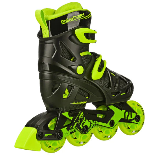 RDS Tracer Black/Green Adjustable Inline Skates