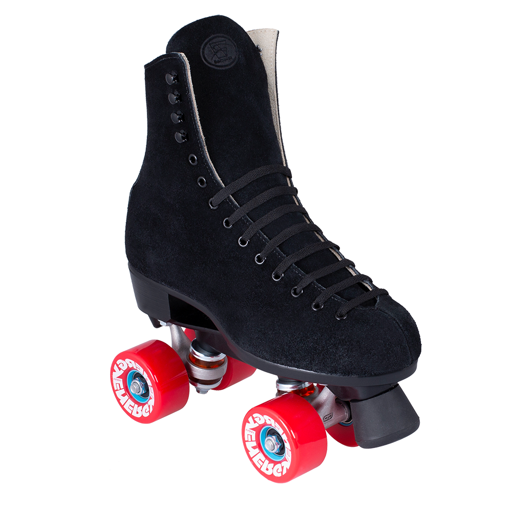 Riedell Zone 135 Black w Energys and Bolt on Toe Stops