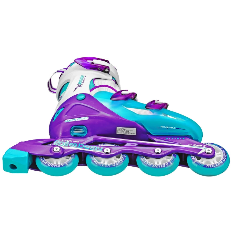 RDS V-Tech 500 Girls Blue Purple Adjustable Inline Skates