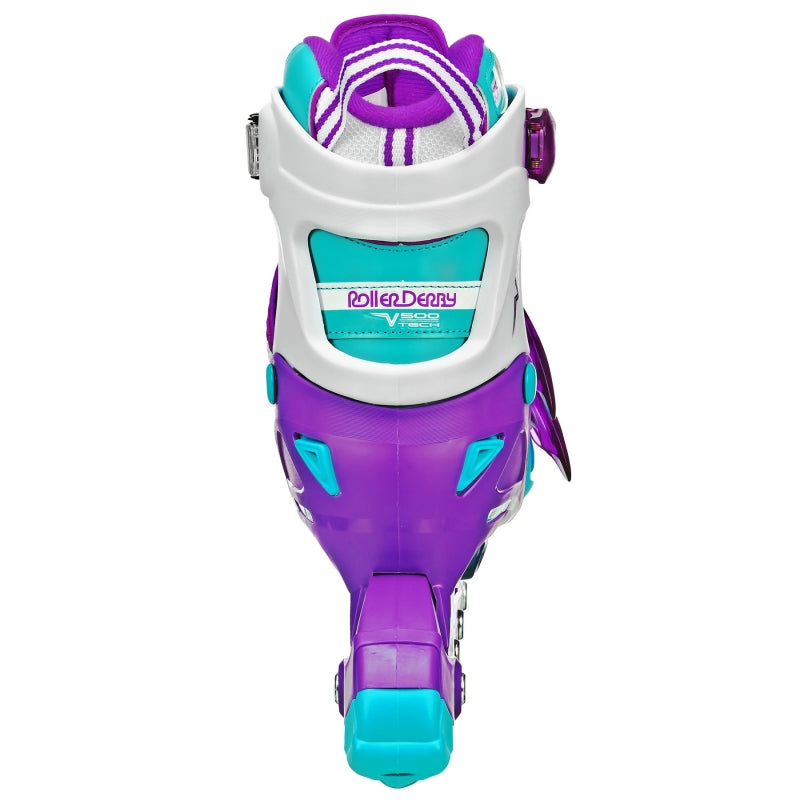 RDS V-Tech 500 Girls Blue Purple Adjustable Inline Skates
