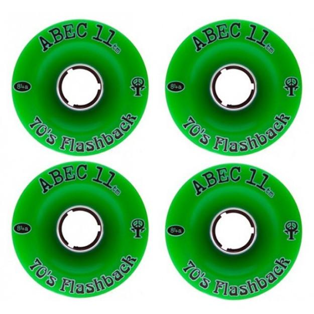 ABEC 11 Wheels 70's Flashback 70mm 78a Green 4 Pack