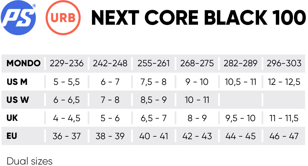 Powerslide Next Core Black 100 Inline Skates