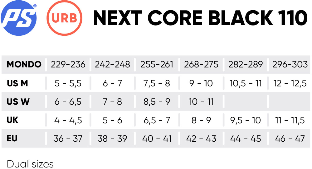 Powerslide Next Core Black 110 Inline Skates