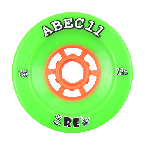ABEC 11 Wheels Refly 97mm 74a Green 4 Pack