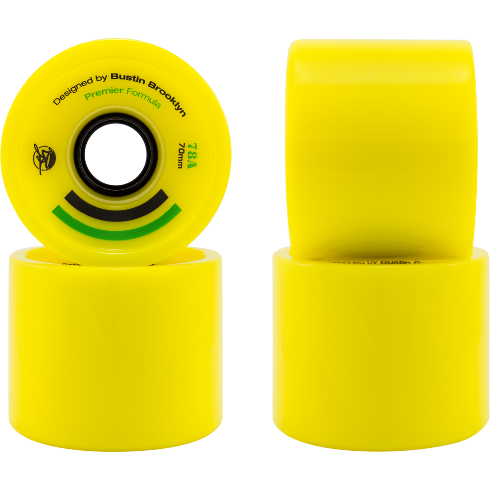Bustin Boards Premier Wheels 70mm 78a Yellow 4 Pack