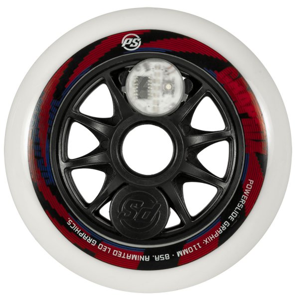 Powerslide Graphix LED Coloured 110 Wheels EACH