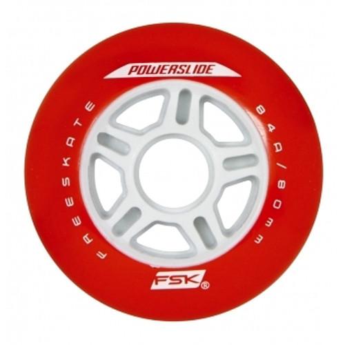 Powerslide Freeskate Wheels 84mm 88a Red 4 Pack