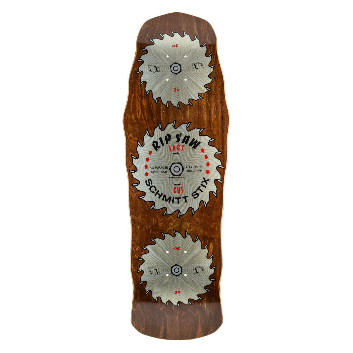 Schmitt Stix Ripsaw Modern Concave Deck- 10"x30"- Brown