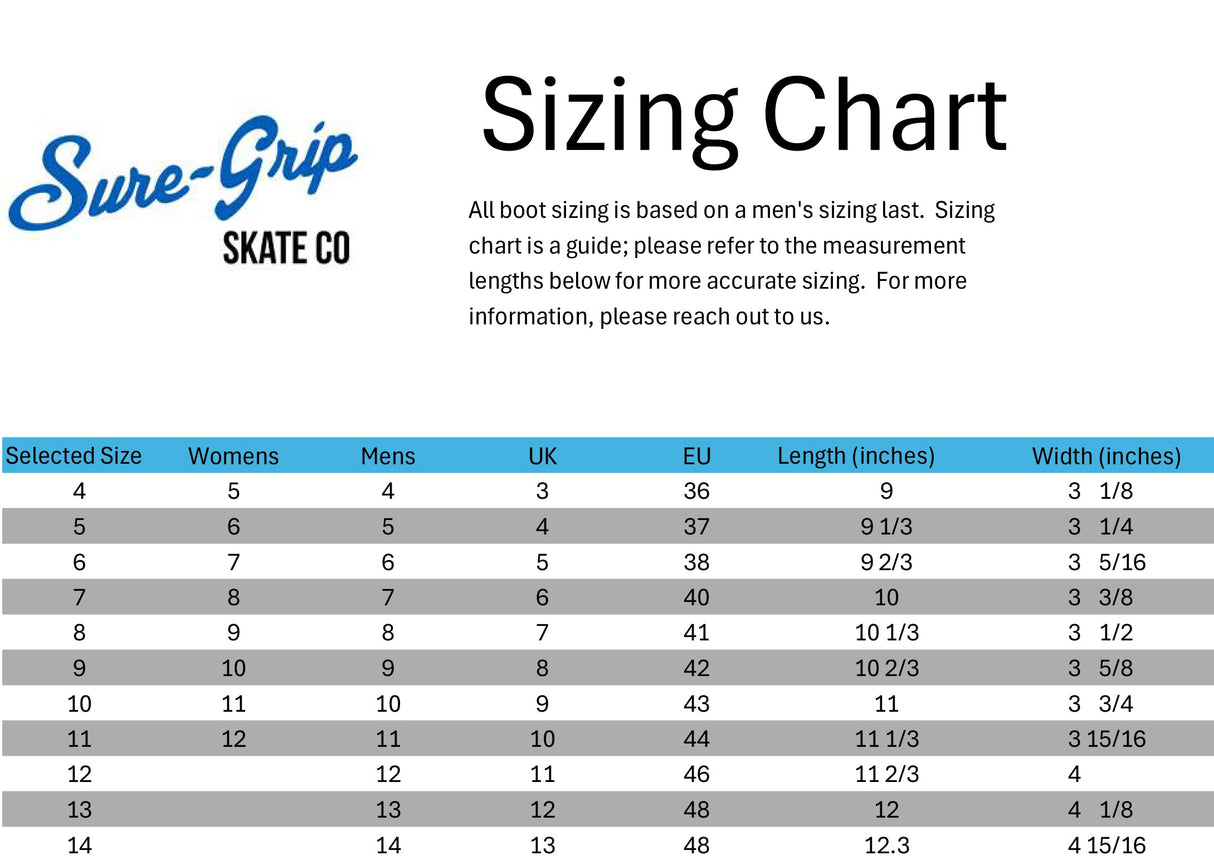 Suregrip Fame Artistic Roller Skates White w Avanti Aluminum