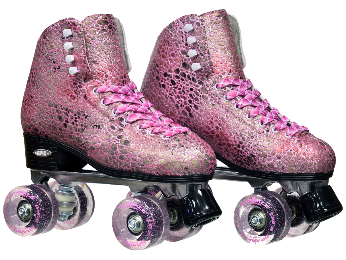 Epic Sparkle Pink Roller Skates