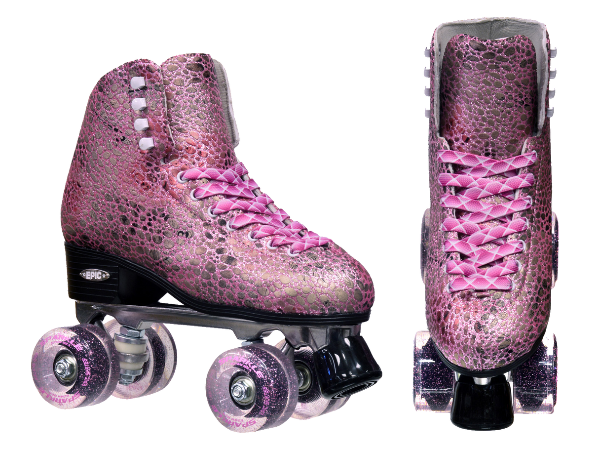 Epic Sparkle Pink Roller Skates