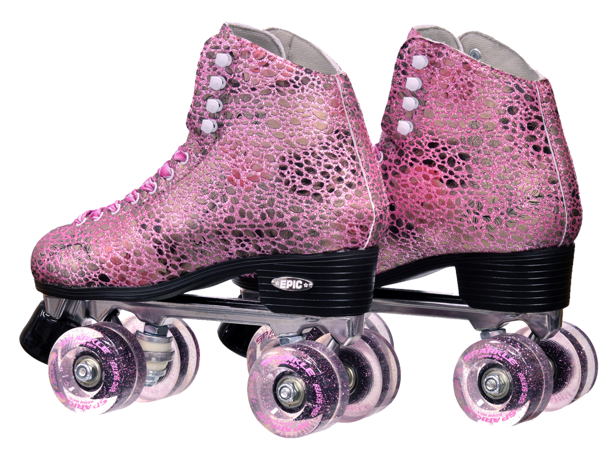 Epic Sparkle Pink Roller Skates