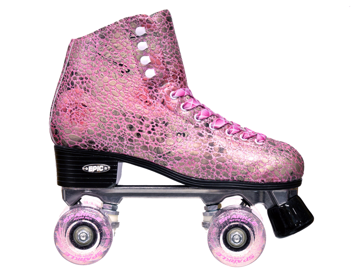 Epic Sparkle Pink Roller Skates