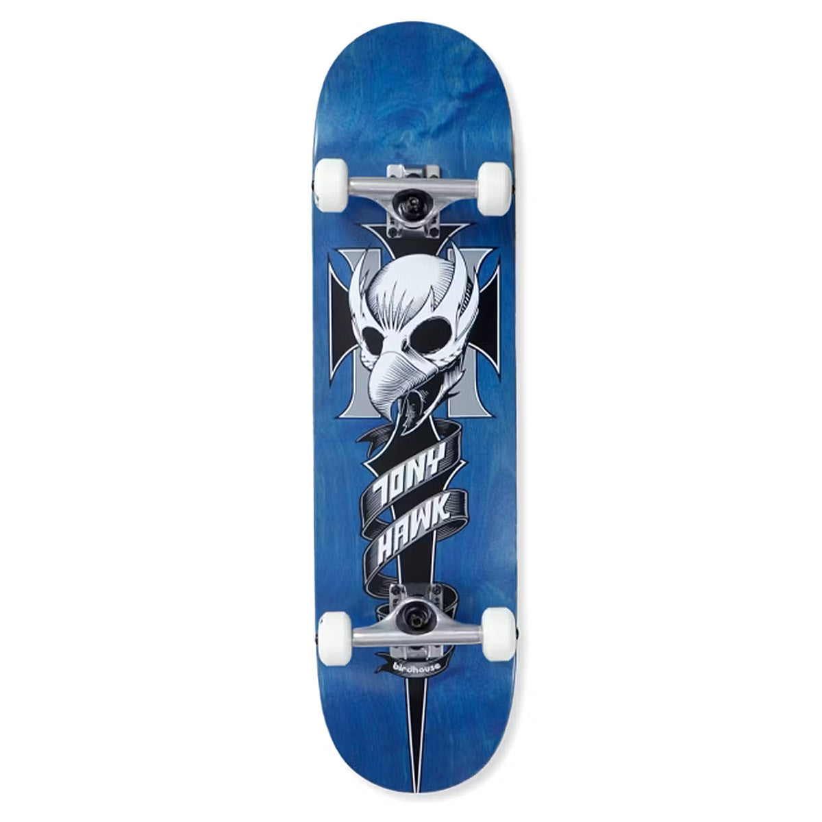 Birdhouse Crest Blue Hawk Skateboard Complete 8.25"