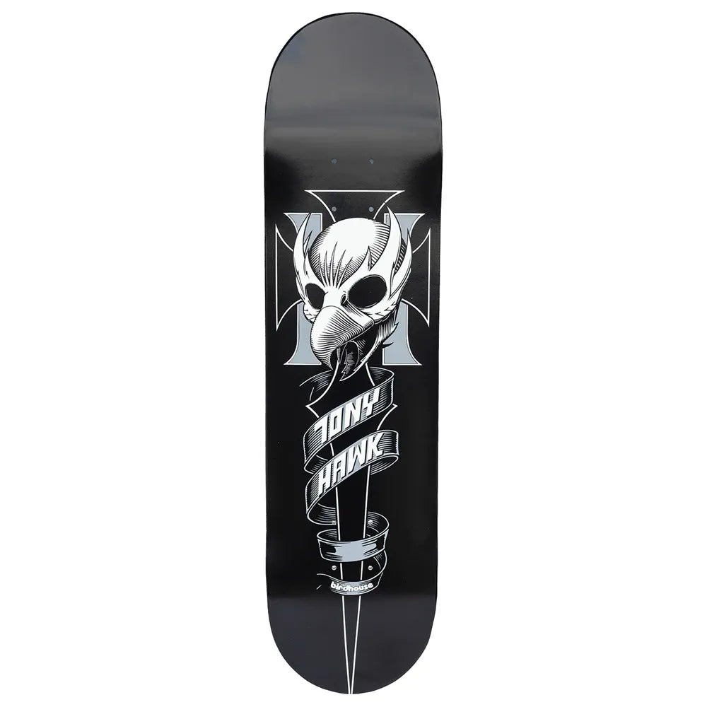 Birdhouse Crest Black Hawk Skateboard Deck 8.0 in