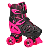 RDS Trac Star Skate Girls Black/Pink Adjustable Roller Skates
