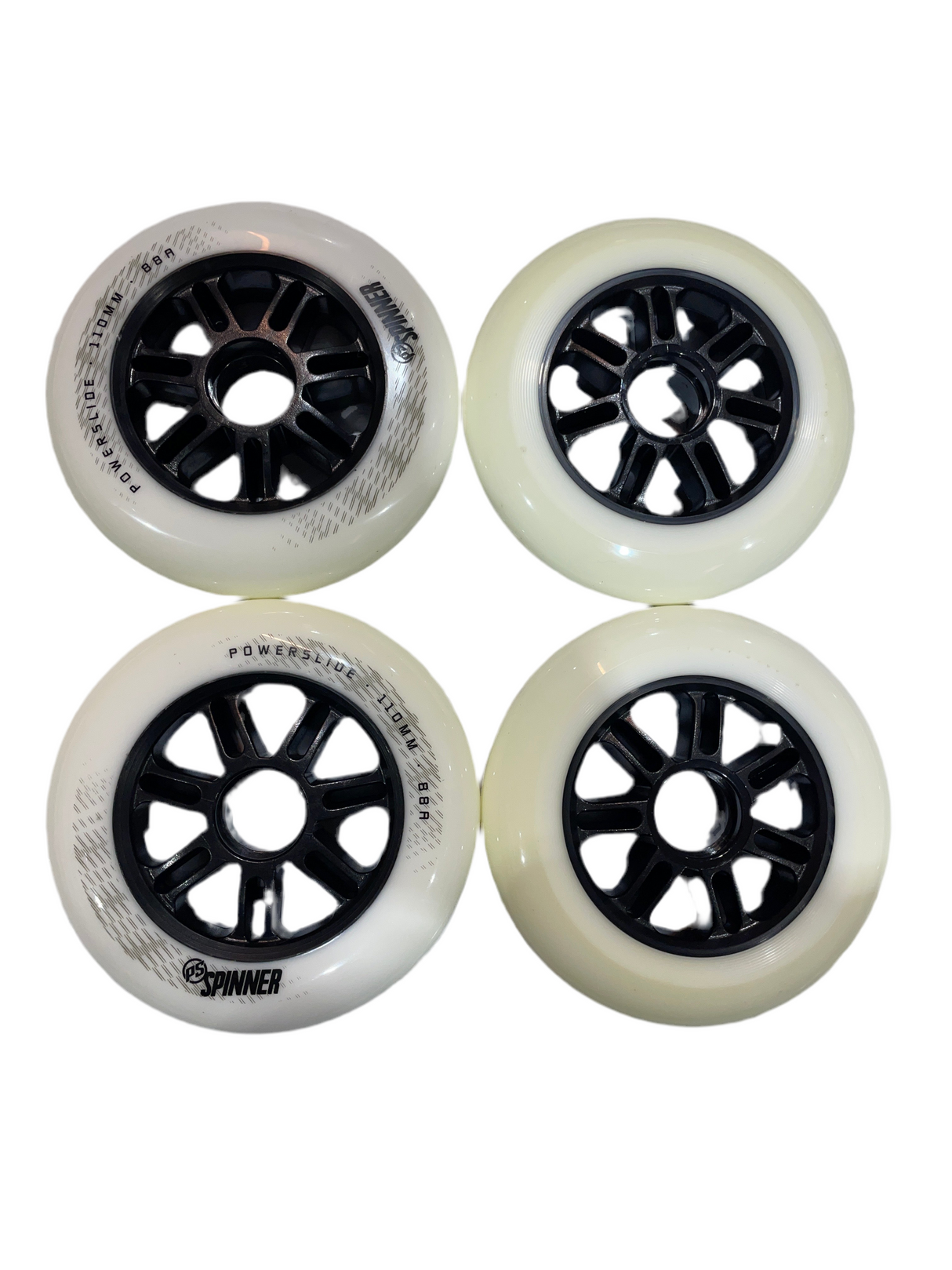 Powerslide Spinner Wheels 110mm 88a Matte White EACH